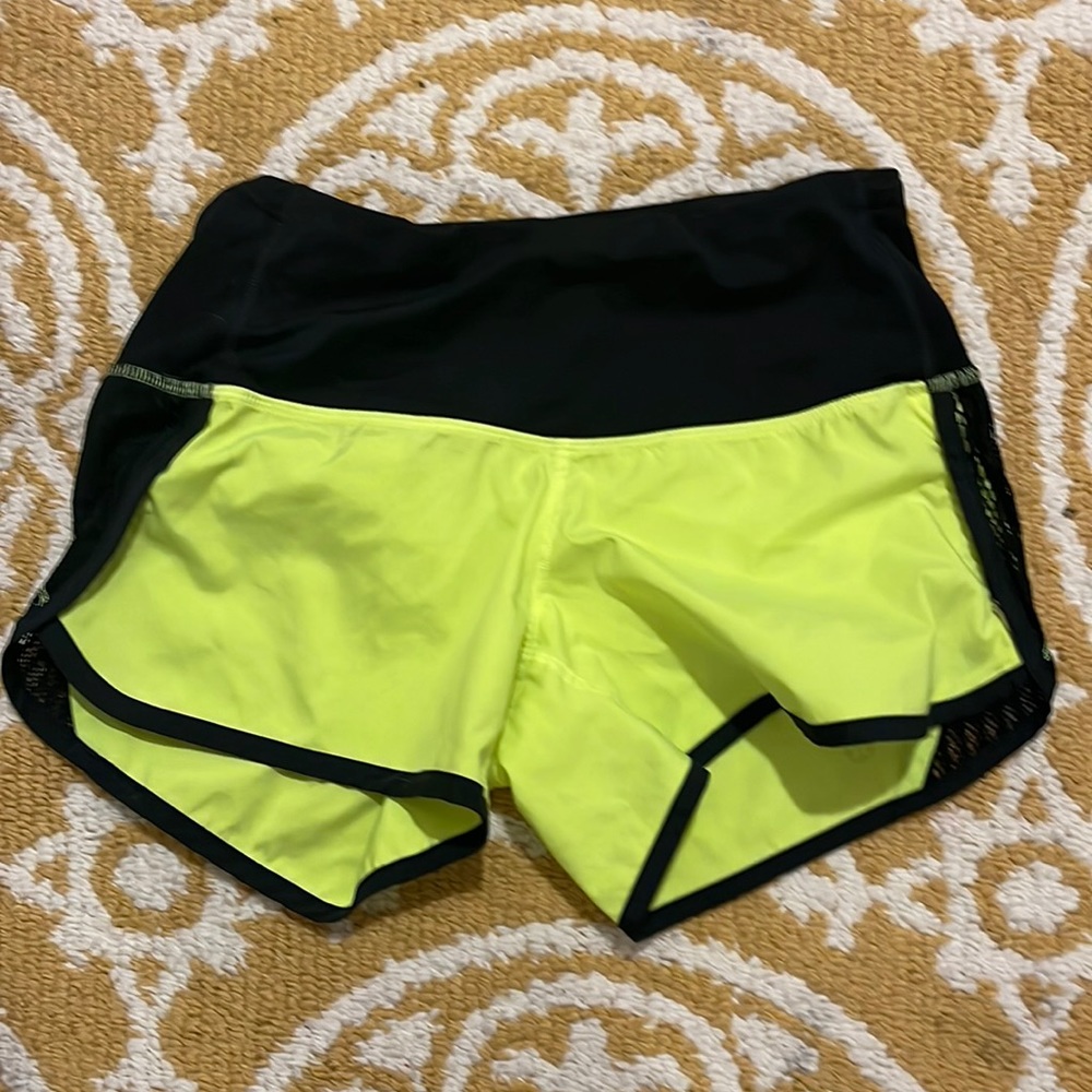 Green lulu shorts